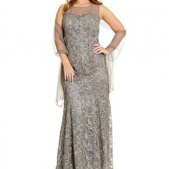 Ignite Evenings sage evening gown - Picture 1 of 6